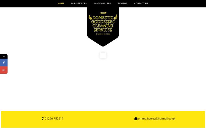 Screenshot of domesticgoddessescleaning.co.uk