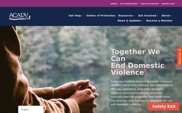 Screenshot of domesticpeace.com