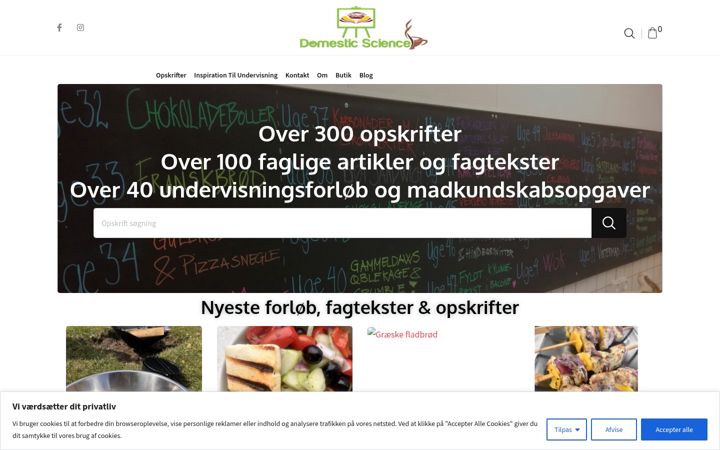 Snímek obrazovky domesticscience.dk