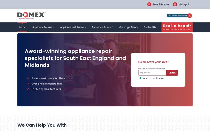 Screenshot of domex-uk.co.uk