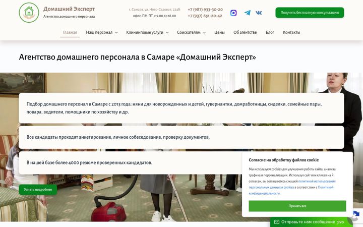 Screenshot stránky domexperta.ru