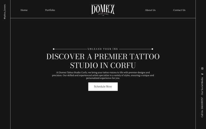 Screenshot of domeztattoo.com