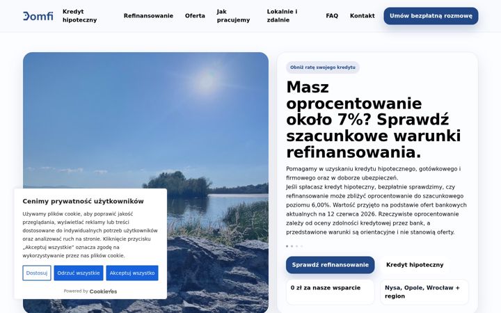 Screenshot ta' domfi.pl