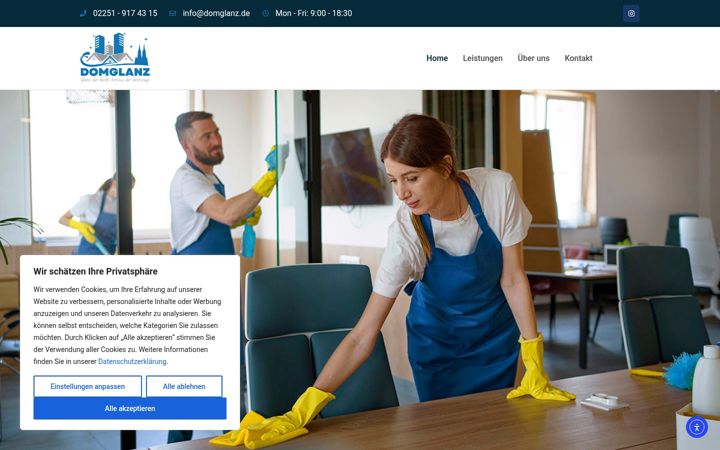 Screenshot of domglanz.de