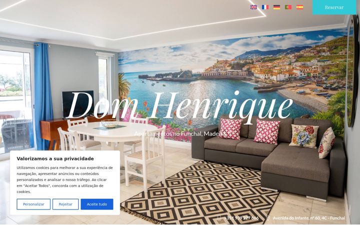 Screenshot of domhenriqueapartamentos.com