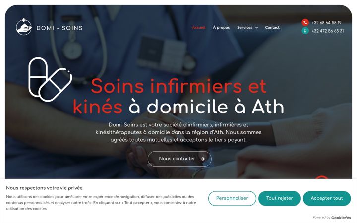 Screenshot of domi-soins.be