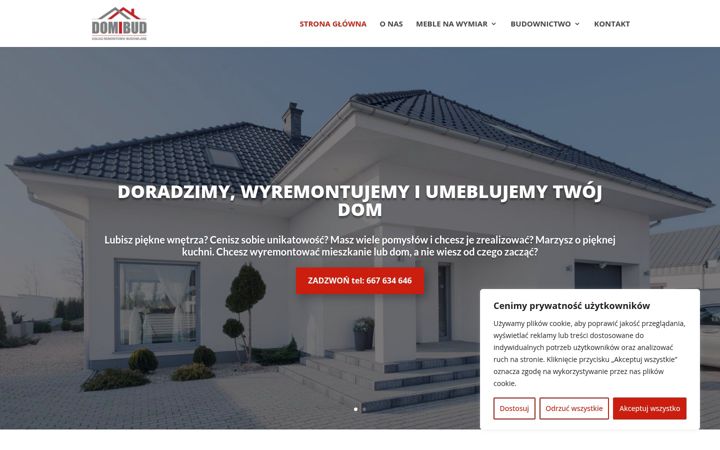 Capture d'écran de domibud.com.pl