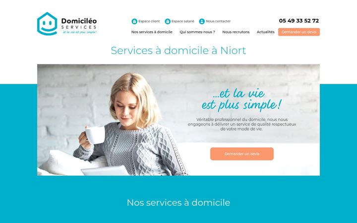 Screenshot ta' domicileo-services.fr