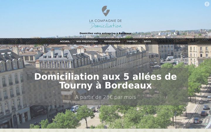 Screenshot of domiciliation-bordeaux.com