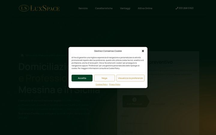 Skærmbillede af domiciliazionemessina.it