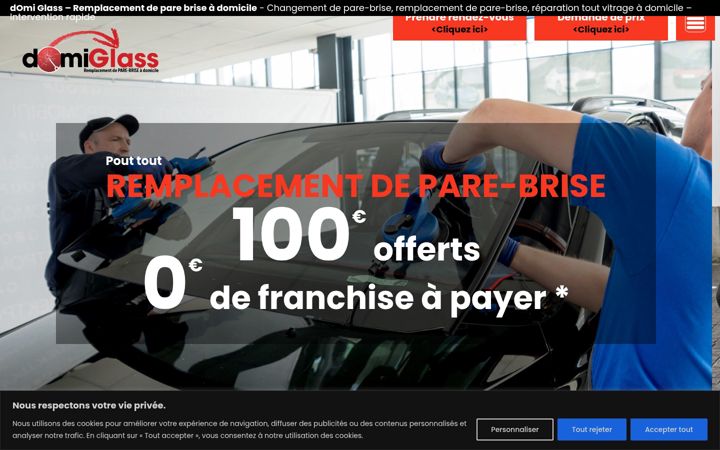 Screenshot of domiglass.fr