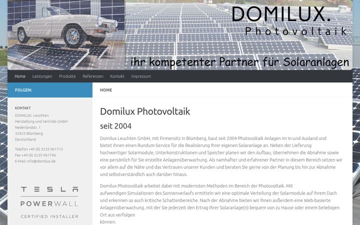 Snímek obrazovky domilux-photovoltaik.de