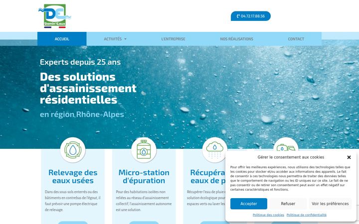 Screenshot of domin-eaux.fr