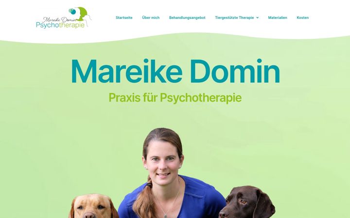 Screenshot of domin-psychotherapie.de