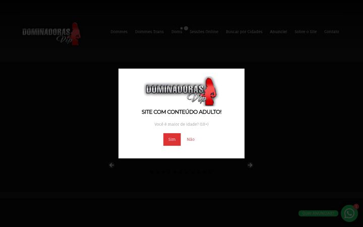 Screenshot von dominadorasvip.com.br