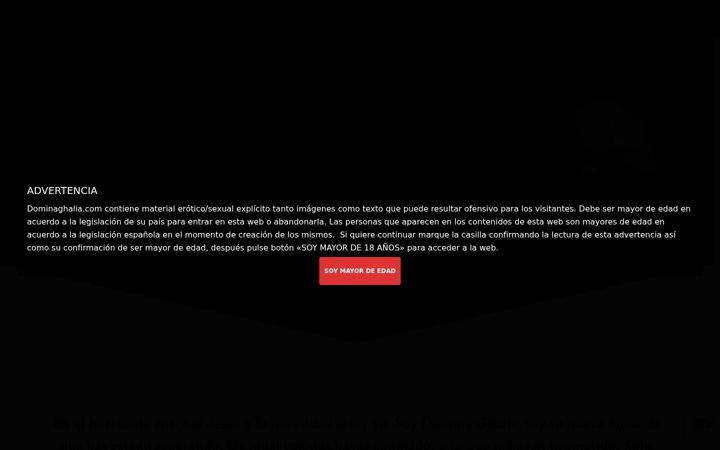 Screenshot of dominaghalia.com