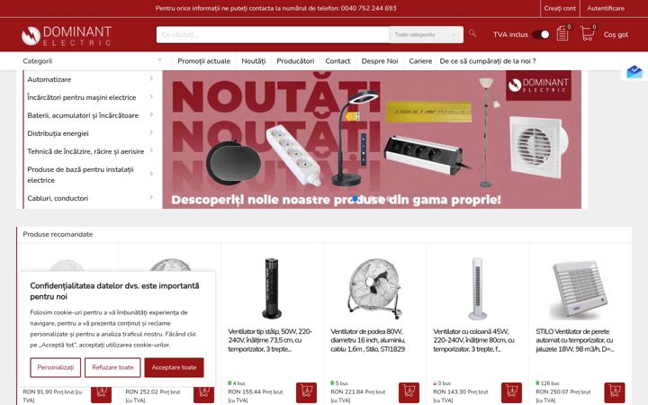 Screenshot of dominantelectric.ro