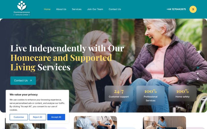Screenshot of dominantmono.co.uk