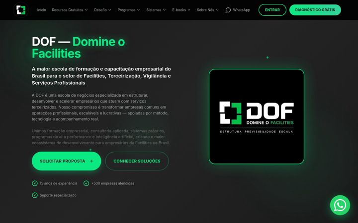 Screenshot von domineofacilities.com.br