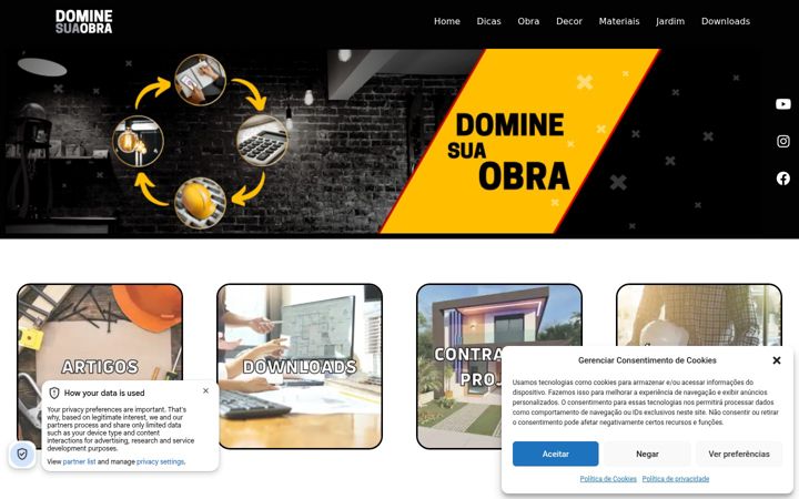Screenshot von dominesuaobra.com.br