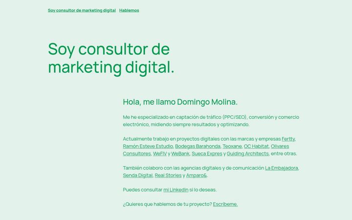 Screenshot of domingomolina.es