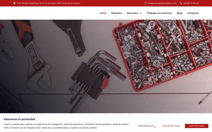 Screenshot of dominguezcerrajeros.com