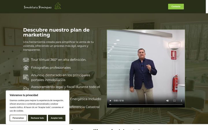 Screenshot of dominguezinmuebles.com