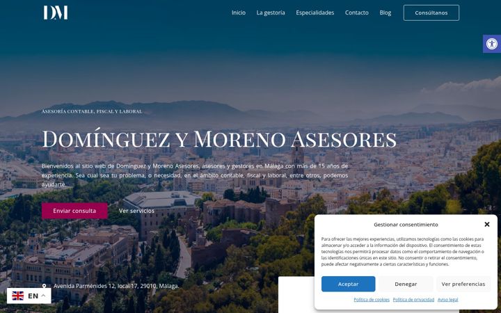 Screenshot of dominguezymoreno.es