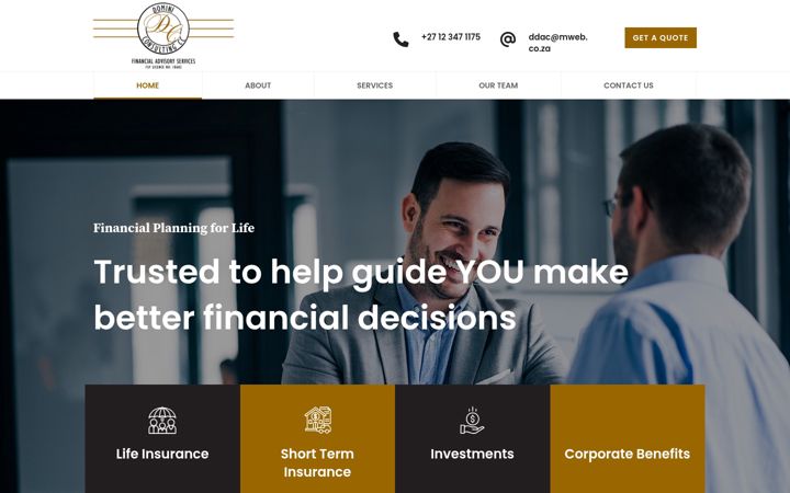 Screenshot of domini.co.za