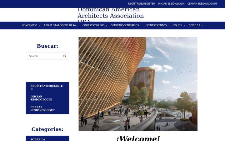 Screenshot of dominicanamericanarchitectsassociationusa.com