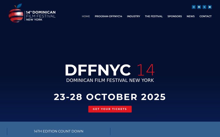 Screenshot of dominicanfilmfestivalny.com