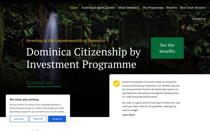 Screenshot of dominicaproperties.org