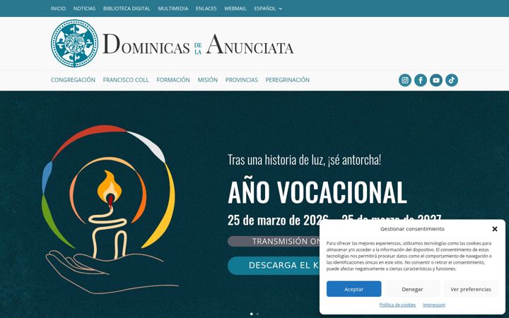Screenshot of dominicasanunciata.org