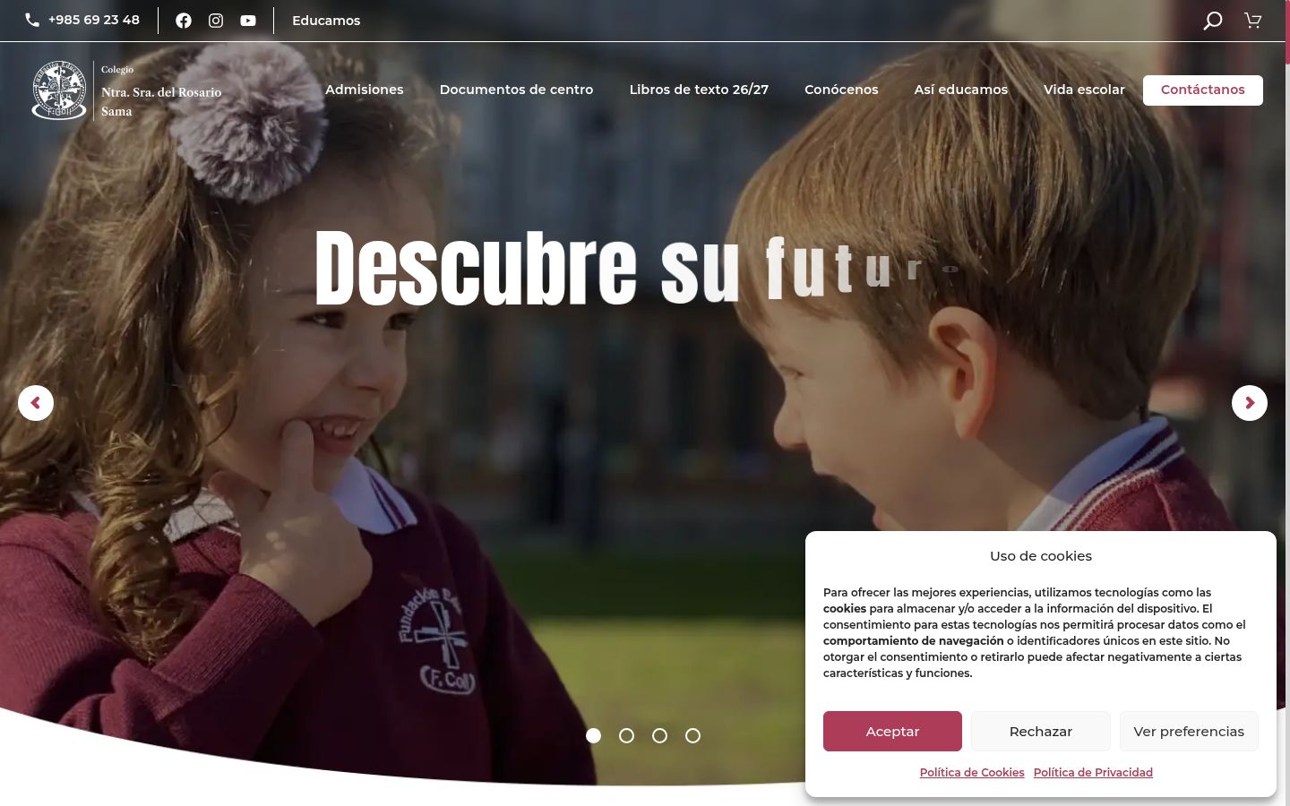Ekrānuzņēmums ar piekrišanas baneri, kas tika rādīts pirms jebkādas mijiedarbības