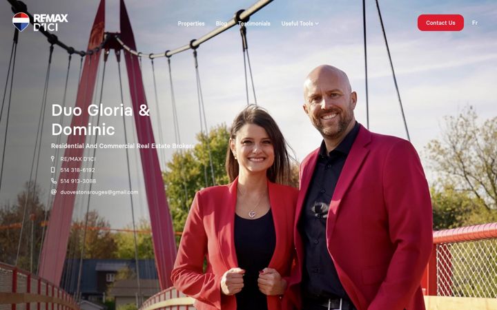Screenshot of dominicbellerive.com