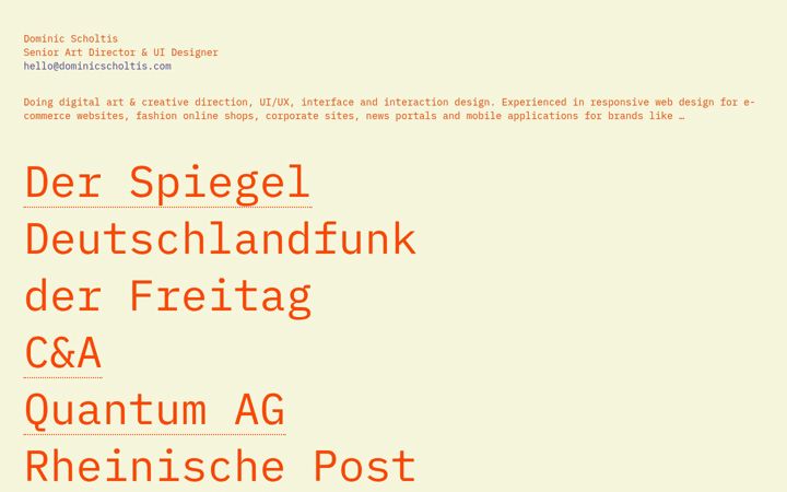Screenshot of dominicscholtis.com