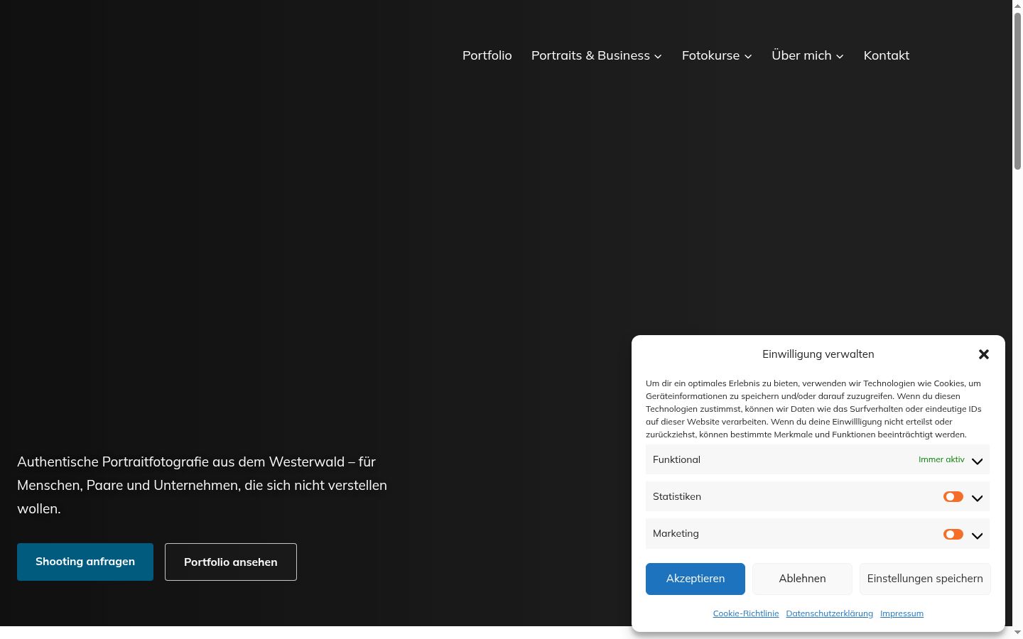 Screenshot tal-banner tal-kunsens muri qabel kwalunkwe interazzjoni
