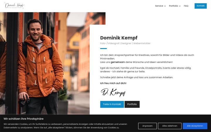 Screenshot di dominik-kempf.de