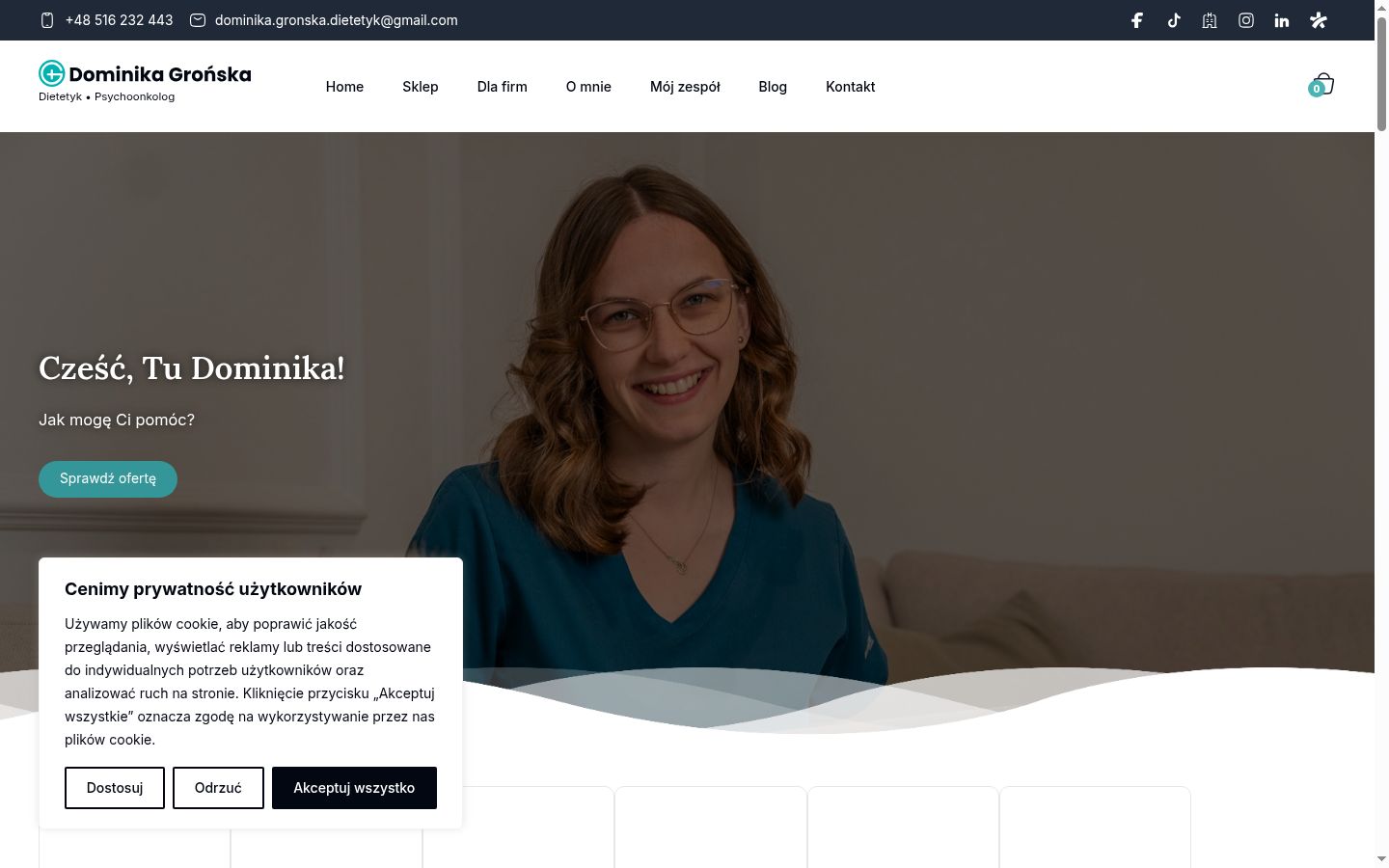 Capture d'écran de la bannière de consentement affichée avant toute interaction