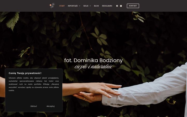 Ekrānuzņēmums no dominikabodziony.pl