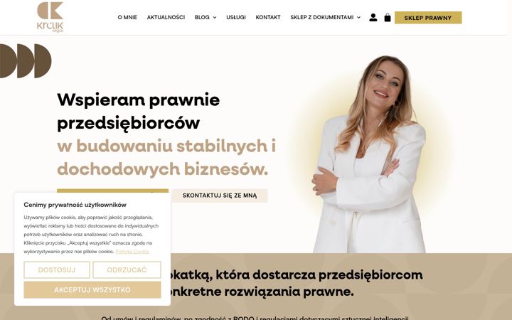 Ekrānuzņēmums no dominikakrolik.pl