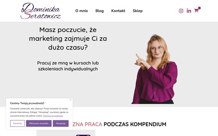Snimka zaslona za dominikaseratowicz.pl