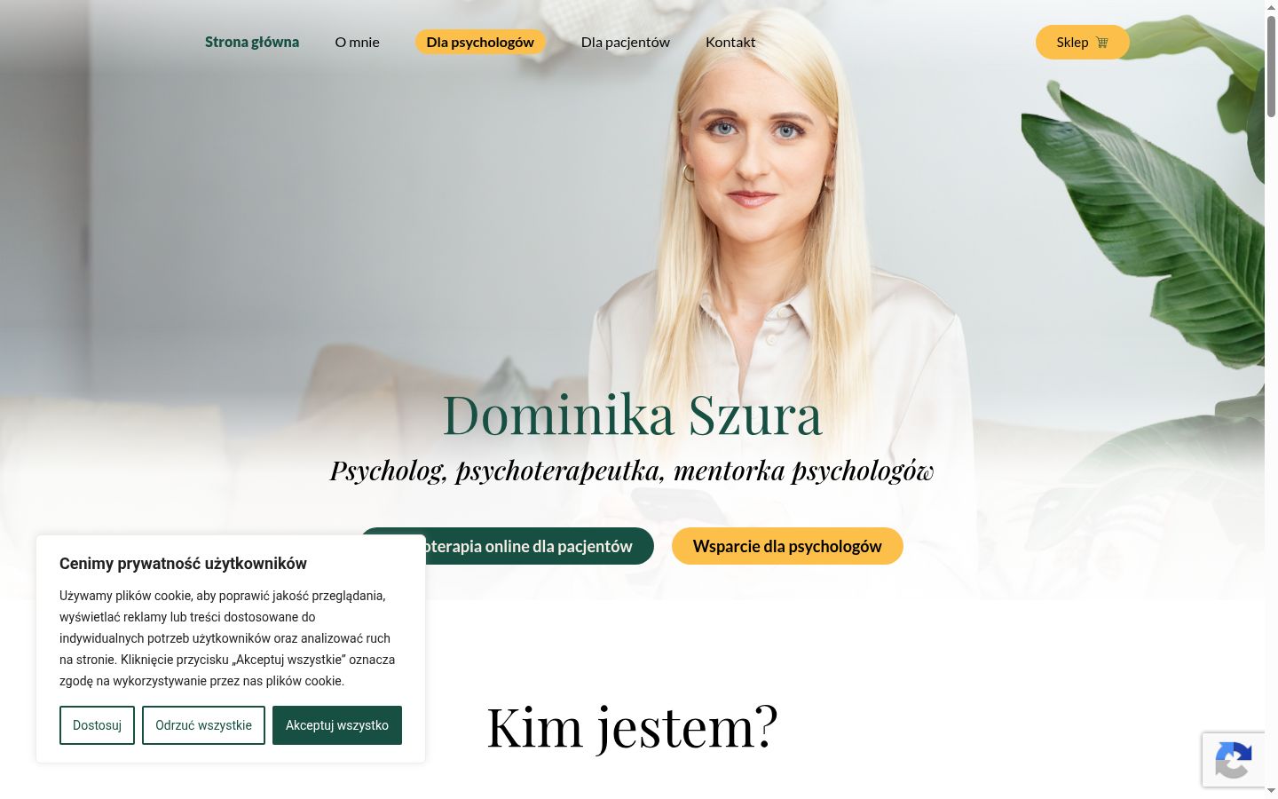 Zrzut ekranu banera zgody wyświetlanego przed jakąkolwiek interakcją