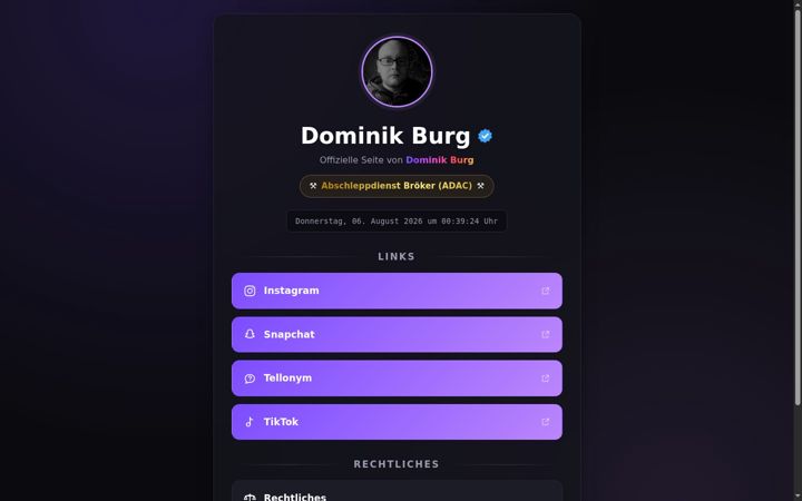 Screenshot of dominikburg.com
