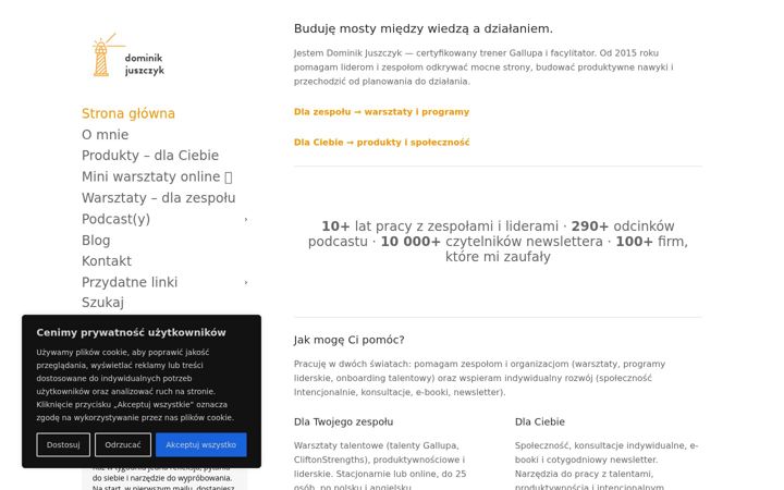 Snimka zaslona za dominikjuszczyk.pl