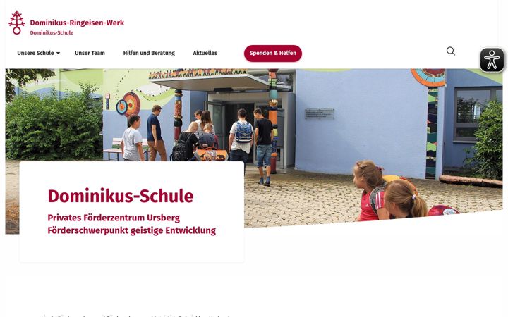 Captura de pantalla de dominikus-schule.de