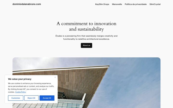 Screenshot of dominiodaianabruno.com