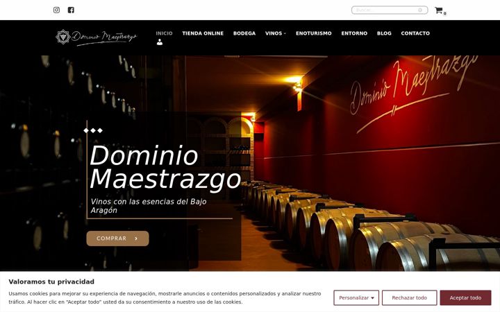 Screenshot of dominiomaestrazgo.com