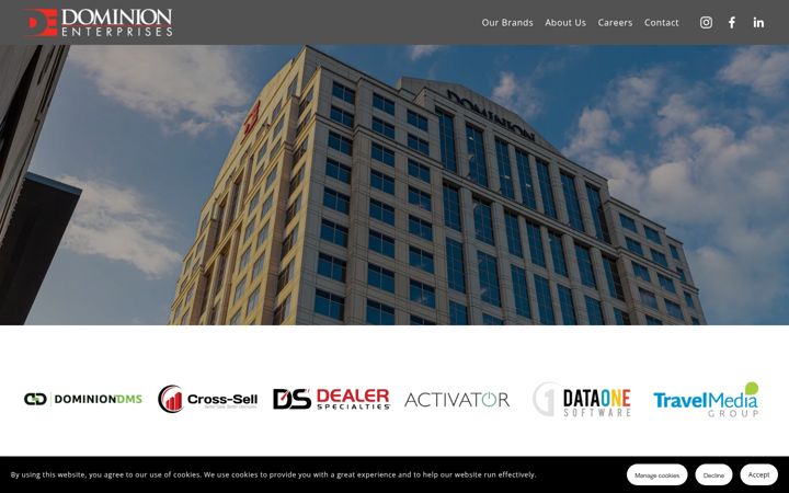Screenshot of dominionenterprises.com