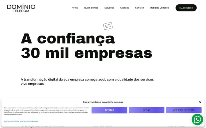 Screenshot von dominiotelecom.com.br